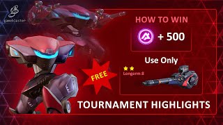 Mech Arena long arm 8 in tournament panther  long arem 8 Best weapon for tournament ramanuj93 [upl. by Alakcim]