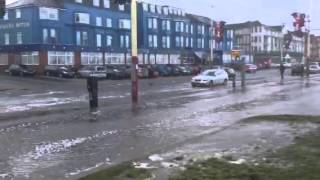 Blackpool seafront high tide storm 3rd January 2014 [upl. by Theobald614]