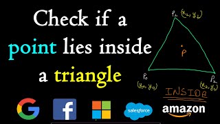 Check if a point lies inside a triangle [upl. by Adrial]