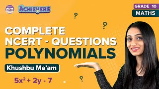 Polynomials Class 10 Important NCERT Questions  Class 10 Maths NCERT Book Solutions for Board Exams [upl. by Inig]