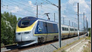 High speed train TGV Eurostar Ouigo in France [upl. by Staten]