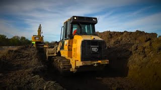 Cat® 953 Track Loader at Work  Trench Backfill [upl. by Ehrenberg918]