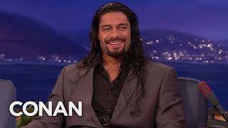 Roman Reigns’ Incredible Hair  CONAN on TBS [upl. by Atimed313]