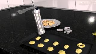 How to use biscuit maker  cookie press [upl. by Eivets]