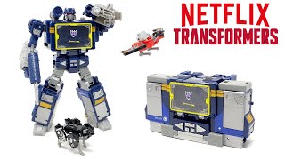 Transformers Netflix Earthrise Soundwave Battle Pack Review [upl. by Boser]