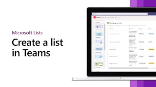 How to create a list in Microsoft Teams [upl. by Thorstein]