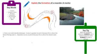 Describe the formation of a meander 4 marks [upl. by Ettesoj]