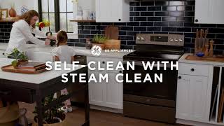 GE Appliances Range with SelfClean  Steam Clean [upl. by Gavan]