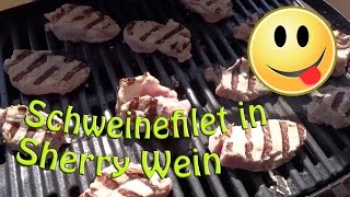 Schweinefilet in süßer Rotweinsoße Weber Q1200 [upl. by Eilra]