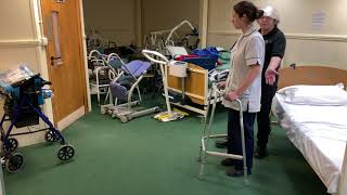 Moving Handling Walking with Zimmer Frame [upl. by Sharlene]