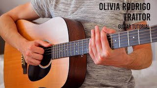 Olivia Rodrigo  traitor EASY Guitar Tutorial With Chords  Lyrics [upl. by Nonac]