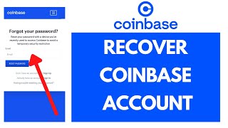 How to Recover Coinbase Account 2022  Reset Coinbase Password  Forgot Login Password [upl. by Icken]