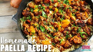 Authentic Homemade Paella Recipe StepbyStep  HowToCookRecipes [upl. by Eronel815]