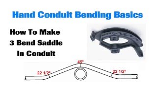 Conduit Bending Basics 3 Bend Saddle [upl. by Yerok930]