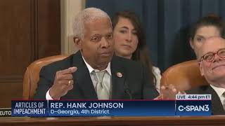 Hank quotGuam might tip overquot Johnson wants to impeach Trump because he is tall [upl. by Asquith]