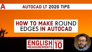 HOW TO MAKE ROUND EDGES IN AUTOCAD [upl. by Swanhildas914]