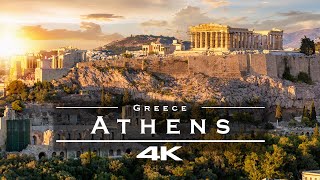 Athens Greece 🇬🇷  by drone 4K [upl. by Nazus]