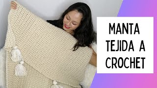 Manta tejida a crochet  Para principiantes [upl. by Adina274]