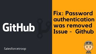 Fix  Github password authentication was removed issue  MacOSWindows [upl. by Stormi589]