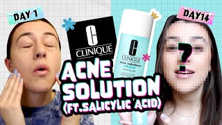 Honest Review 14 days WITH CLINIQUE Acne Solutions Clinical Clearing Gel [upl. by Churchill]