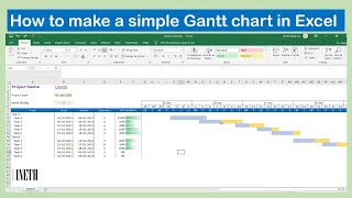 How to Make a Simple Gantt Chart in Excel [upl. by Nauqan]