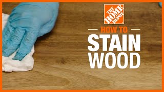 How to Stain Wood  The Home Depot [upl. by Aisatan]