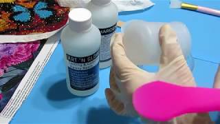 Tutorial How to do a resin pour on a diamond painting [upl. by Pearlman]