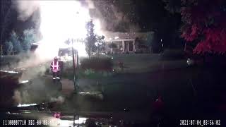 Large propane tank explodes during Kent County house fire [upl. by Naujled582]