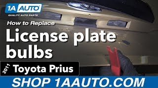 How to Replace License Plate Bulbs 1015 Toyota Prius [upl. by Nada]