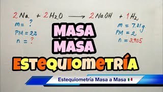 ESTEQUIOMETRÍA MasaMasa en gramos paso a paso [upl. by Ettegirb]