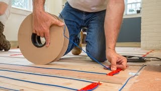 Installing Warmup Electric Radiat Heat Under Hardwood flooring [upl. by Legim592]