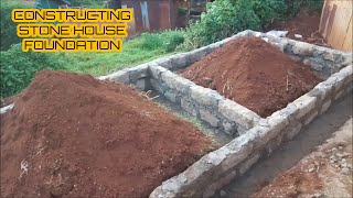 Constructing Stone House Foundation Instructional Video [upl. by Jamin558]