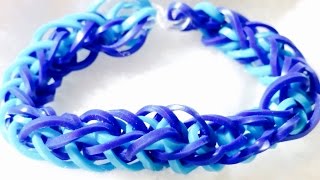 Rainbow Loom Pulseira de Elásticos com os dedosgomitas loom bands [upl. by Nerrot]