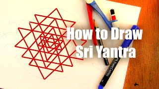 How To Draw Sri Yantra Step by Step [upl. by Netsrijk]