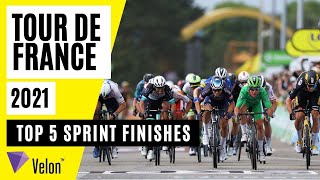 Tour de France 2021 Top 5 Sprint finishes [upl. by Waligore]