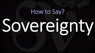 How to Pronounce Sovereignty CORRECTLY [upl. by Ahsercul]