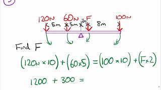 GCSE Physics  Moments worked examples [upl. by Annayram107]