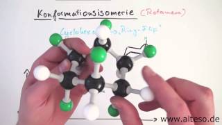 Konformationsisomerie Teil 3 Inversion der Sesselkonformation quotRingFlipquot bei Cyclohexan [upl. by Uno354]