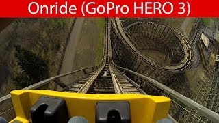 Heide Park  Colossos Holzachterbahn  Onride Erste Reihe  Front Row POV [upl. by Shurlock]