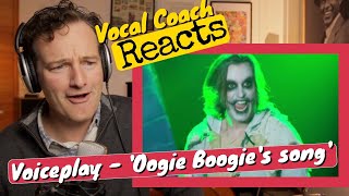 Vocal Coach REACTS  VoicePlay Oogie Boogies Song Geoff Castellucci  A Cappella [upl. by Connelley86]