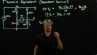 Circuits 1  Thevenin Equivalent Dependent Source  Example [upl. by Glenda588]