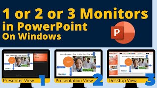 Controlling Many Monitors in PowerPoint 1 2 or 3 in Windows [upl. by Eceinal]