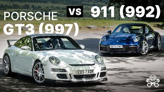 Porsche 911 GT3 997 vs 911 Carrera S 992  PistonHeads [upl. by Aivart]