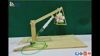 HYDRAULIC CRANE SCHOOL SCIENCE PROJECT [upl. by Ayna]