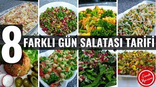 8 Farklı Gün Salatası Tarifleri ve Çeşitleri salata [upl. by Nwahsal]