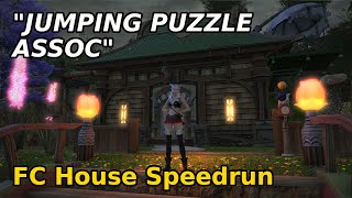 FFXIV  quotJUMPING PUZZLE ASSOCquot FC House Speedrun [upl. by Herra]