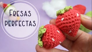 Cómo tejer Fresas a crochet  MUY FÁCIL y sin coser [upl. by Evey]