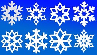 10 easy paper snowflakes ❄ [upl. by Jillayne]