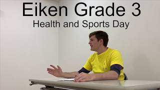 Eiken Grade 3 Practice Interview 1 英検3級面接練習1 Health and Sports Day [upl. by Anomor]