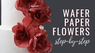 A Beginners Guide to Making Wafer Paper Flowers  Cake Decorating Tutorial [upl. by Spooner]